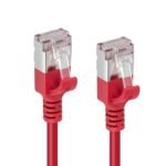 CAT6A U-FTP Slim, LSZH, 10m  Network Cable, Red - Image 2