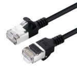 CAT6A U-FTP Slim, LSZH, 0.15m  Network Cable, Black