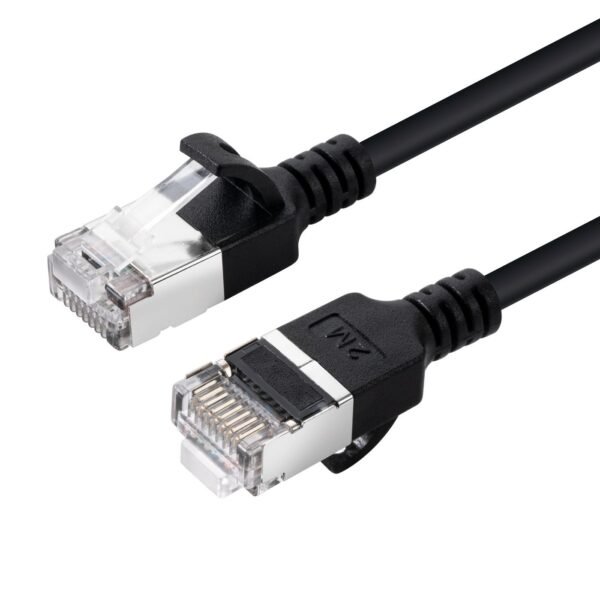 CAT6A U-FTP Slim, LSZH, 0.15m  Network Cable, Black