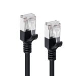 CAT6A U-FTP Slim, LSZH, 0.15m  Network Cable, Black - Image 2