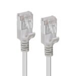 CAT6A U-FTP Slim, LSZH, 0.25m  Network Cable, Grey - Image 2