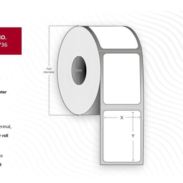 Label 35x20 - Core 26. DT.  Removable. 1395 labels per  roll, 24 rolls per box
