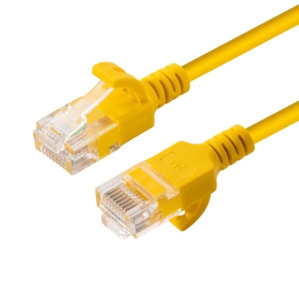 U/UTP CAT6A Slim 0.15M Yellow