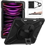 iPad Air 13 2026/2025/2024  AUSTIN Defender Case without  built-in screen protector. Black