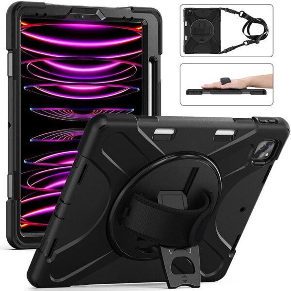 iPad Air 13 2026/2025/2024  AUSTIN Defender Case without  built-in screen protector. Black