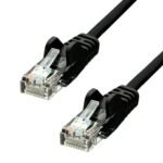 CAT5e U/UTP CCA PVC Ethernet  Cable Black 25cm
