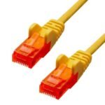 CAT6 U/UTP CCA PVC Ethernet  Cable Yellow 5m