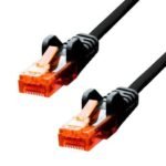 CAT6 U/UTP CCA PVC Ethernet  Cable Black 7m