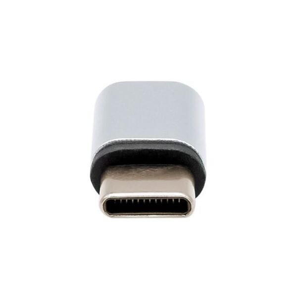 USB-C to USB 2.0 Micro B  adapter silver
