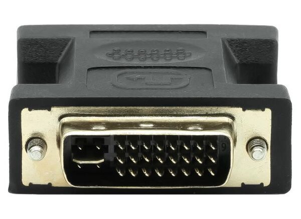 DVI-I 24+5 (M) to VGA (F)  Adapter, Black