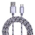 Grab&Go 1m Braided Micro-USB  Cable Silver