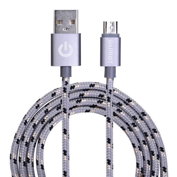 Grab&Go 1m Braided Micro-USB  Cable Silver
