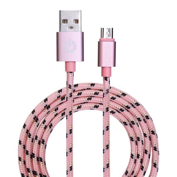 Grab&Go 1m Braided Micro-USB  Cable Pink