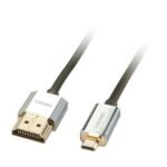 Lindy 0.5m CROMO Slim High Speed HDMI to Micro HDMI Cable with Ethernet