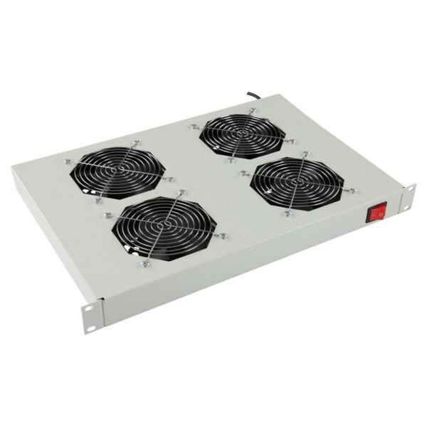 4 FANS, ANALOG THERMOSTAT  RACK MOUNT FAN MODULE 1U