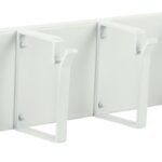 2U 19" CABLE ORGANIZER PANEL,  5 HOOK WHITE
