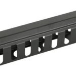 1U 19" SLIDING COVER CABLE  MANAGEMENT PANEL BLACK