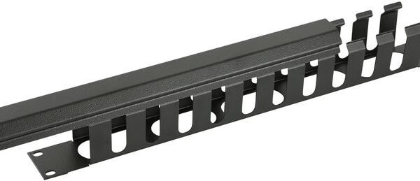 1U 19" SLIDING COVER CABLE  MANAGEMENT PANEL BLACK