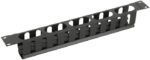 1U 19" SLIDING COVER CABLE  MANAGEMENT PANEL BLACK - Image 2
