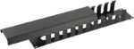 2U 19" SLIDING COVER CABLE  MANAGEMENT PANEL BLACK