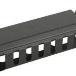 2U 19" SLIDING COVER CABLE  MANAGEMENT PANEL BLACK