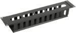 2U 19" SLIDING COVER CABLE  MANAGEMENT PANEL BLACK - Image 2