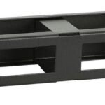 1U 19" S TYPE CABLE  MANAGEMENT PANEL WITH COVER  BLACK