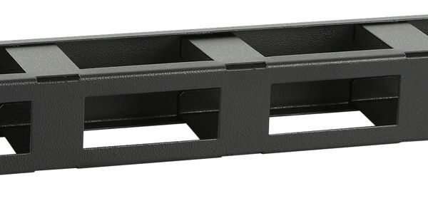 1U 19" S TYPE CABLE  MANAGEMENT PANEL WITH COVER  BLACK