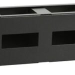 2U 19" S TYPE CABLE  MANAGEMENT PANEL WITH COVER  BLACK