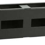 2U 19" S TYPE CABLE  MANAGEMENT PANEL WITH COVER  BLACK