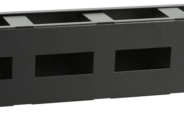 2U 19" S TYPE CABLE  MANAGEMENT PANEL WITH COVER  BLACK