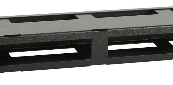 1U 19" R TYPE CABLE  MANAGEMENT PANEL WITH COVER  BLACK