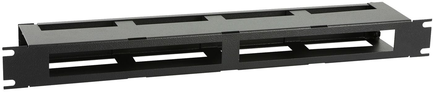Img_31937778.jpg 1U 19" R TYPE CABLE MANAGEMENT PANEL WITH COVER BLACK - Image 1