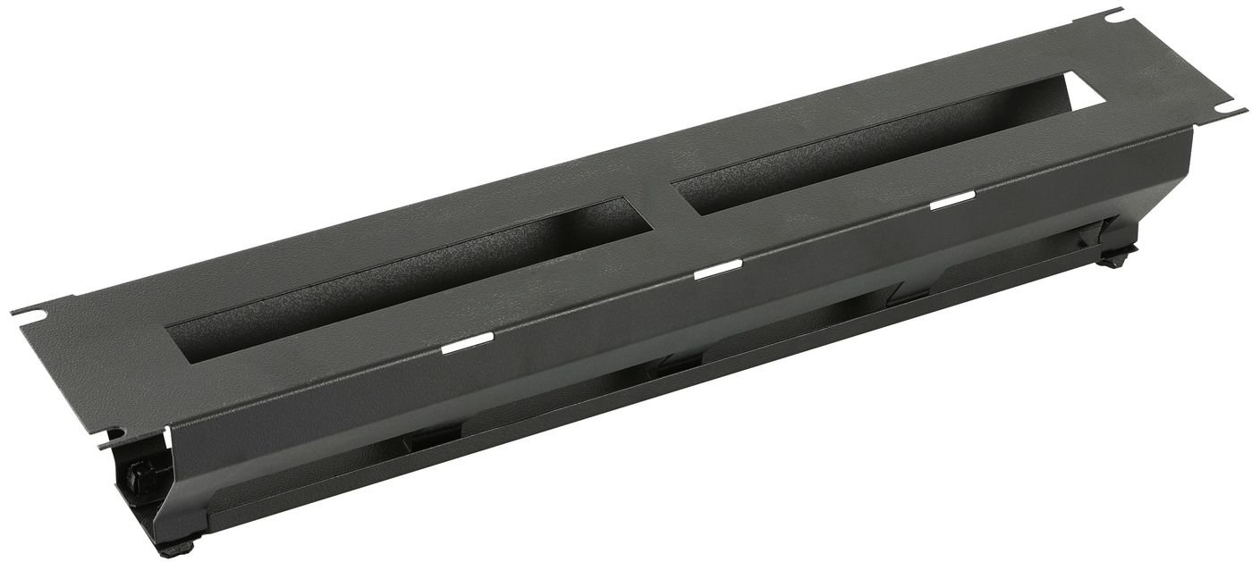 Img_31937791.jpg 2U 19" R TYPE CABLE MANAGEMENT PANEL WITH COVER BLACK - Image 1