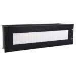 3U 19" ELECTRICAL/DIN RAIL  MODULE - BLACK