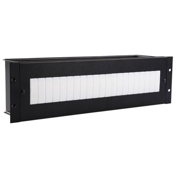 3U 19" ELECTRICAL/DIN RAIL  MODULE - BLACK