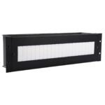 3U 19" ELECTRICAL/DIN RAIL  MODULE - BLACK