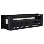 3U 19" ELECTRICAL/DIN RAIL  MODULE - BLACK - Image 3