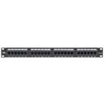 PATCHPANEL 1U CAT5e  UNSHIELDED 24 PORTS - BLACK -  KRON