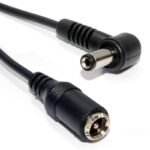 DC extension cable from  5.5*2.5mm(male) to  5.5*2.5mm(angled)