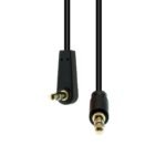 3-Pin Angled Slim Cable M-M  Black 1M
