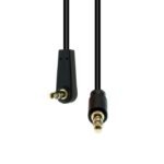 3-Pin Angled Slim Cable M-M  Black 0.5M