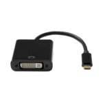 USB-C (M) to DVI-I 24+5 (F)  Adapter, Black 10CM