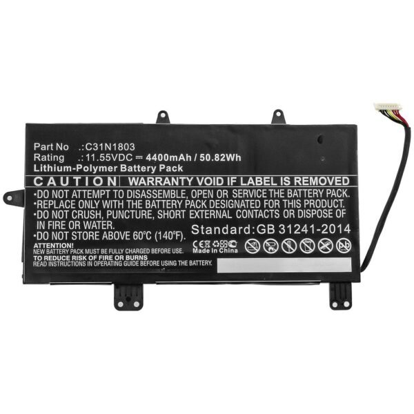 Laptop Battery for Asus  50.82Wh 11.55V 4400mAh  50.82Wh Li-Polymer 11.55V 4400mAh for Asus UX480FD UX450FD,ZenBook Pro 14 UX480