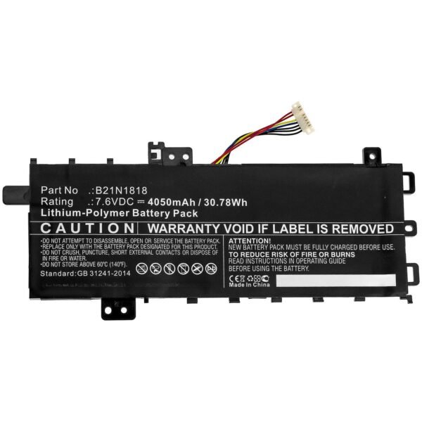 Laptop Battery for Asus  31.54Wh 7.6V 4150mAh 30.78Wh  Li-Polymer 7.6V 4050mAh for Asus ASUS X712FA-GC102T, R564DK, V5000FA
