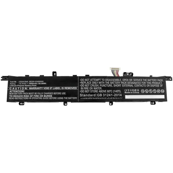 Img_32172399-1 Laptop Battery for Asus 60.06Wh 15.4V 3900mAh 60.06Wh Li-Polymer 15.4V 3900mAh for Asus UX581, UX581GV, ZenBook Duo Pro UX581GV - Image 1