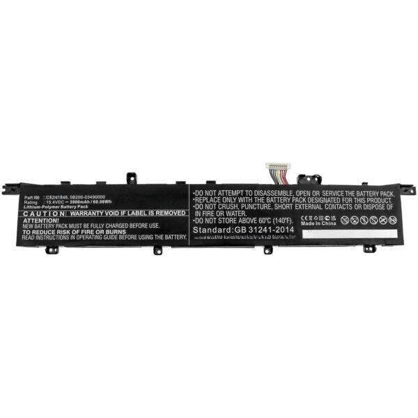 Laptop Battery for Asus  60.06Wh 15.4V 3900mAh 60.06Wh  Li-Polymer 15.4V 3900mAh for Asus UX581, UX581GV, ZenBook Duo Pro UX581GV