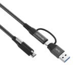 USB-C Cable two in one 1,5m  Black - Image 3