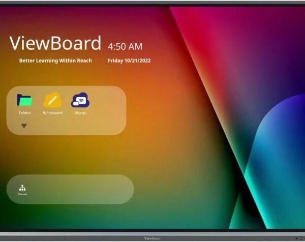 IFP7550-5F, 75", 40  Multi-Point Touch, Android  13, 7H, 4K UHD (3840x2160), 500nits, Octa-Core CPU, 8GB RAM/64GB Storage, Black