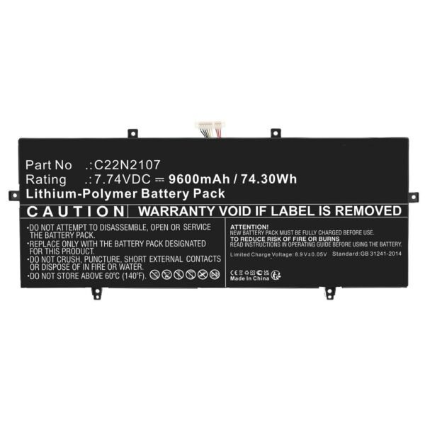 Laptop Battery for Asus  74.30Wh 7.74V 9600mAh
